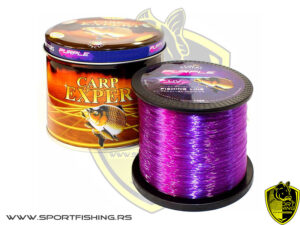 Carp Expert UV Purple najlon 1000m, jak, otporan na habanje, velike vidljivosti. Idealan za šaranski ribolov.